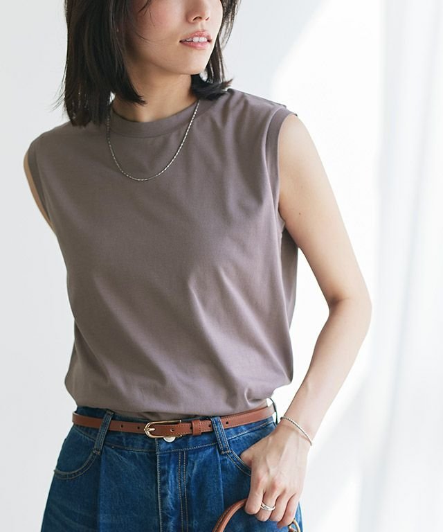 【ピエロ/Pierrot】のノースリーブカットソー インテリア・キッズ・メンズ・レディースファッション・服の通販 founy(ファニー) 　ファッション　Fashion　レディースファッション　Fashion for Women　トップス・カットソー　Cut & Sew Tops　キャミソール&ノースリーブ　Camisoles & Sleeveless Tops　カットソー・ベーシックTシャツ　Cut-and-Sewn Tops / Stretch Tees & Basics　送料無料　Free Shipping　カットソー　Cut and Sewn Top　ノースリーブ　Sleeveless, No-Sleeve　バランス　Balance, Style Balance　プチプライス・低価格　Affordable / Budget Price　ノースリーブカットソー|ID: prp329100001119135 ipo3291000000031687944