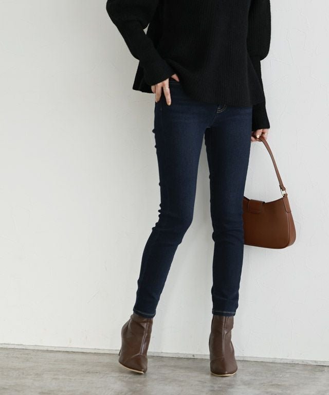 【ピエロ/Pierrot】の裏起毛アンクルスキニーデニム インテリア・キッズ・メンズ・レディースファッション・服の通販 founy(ファニー) 　ファッション　Fashion　レディースファッション　Fashion for Women　パンツ　Pants & Trousers　送料無料　Free Shipping　アンクル　Ankle-Length Design　ストレッチ　Stretch, Stretchy Fabric　デニム　Denim, Jeans Material　プチプライス・低価格　Affordable / Budget Price　167cm / ウォッシュ / ネイビー / M|ID: prp329100001119359 ipo3291000000035807156