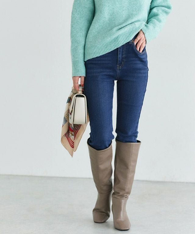 【ピエロ/Pierrot】の裏起毛アンクルスキニーデニム インテリア・キッズ・メンズ・レディースファッション・服の通販 founy(ファニー) 　ファッション　Fashion　レディースファッション　Fashion for Women　パンツ　Pants & Trousers　送料無料　Free Shipping　アンクル　Ankle-Length Design　ストレッチ　Stretch, Stretchy Fabric　デニム　Denim, Jeans Material　プチプライス・低価格　Affordable / Budget Price　160cm / ウォッシュ / アッシュブルー / M|ID: prp329100001119359 ipo3291000000035807157