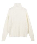 【ピエロ/Pierrot】の【アウトレットSALE!】ハイネックケーブルニット オフホワイト|ID: prp329100001119440 ipo3291000000019868942