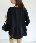 【ピエロ/Pierrot】のバックフレアデザインTブラウス 【UVカット】 人気、トレンドファッション・服の通販 founy(ファニー) ファッション Fashion レディースファッション Fashion for Women トップス・カットソー Cut & Sew Tops シャツ・ブラウス・オフィスカジュアル Elegant Blouses & Button-Ups 送料無料 Free Shipping カットソー Cut and Sewn Top ジョーゼット Georgette, Semi-Sheer Fabric フェミニン Feminine, Girly フリル Frill, Ruffle プチプライス・低価格 Affordable / Budget Price thumbnail 163cm / ブラック / M|ID: prp329100001119558 ipo3291000000033396646