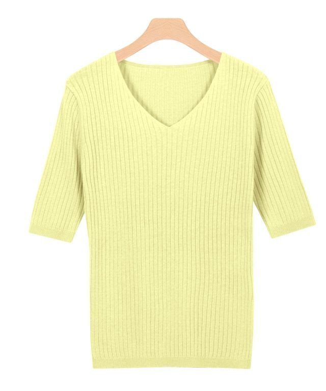 【ピエロ/Pierrot】の【アウトレットSALE!】選べるネック綿混半袖リブニット インテリア・キッズ・メンズ・レディースファッション・服の通販 founy(ファニー) 　ファッション　Fashion　レディースファッション　WOMEN　トップス・カットソー　Tops/Tshirt　ニット　Knit Tops　アウトレット　Outlet　シンプル　Simple　プチプライス・低価格　Affordable　リブニット　Rib Knit　半袖　Short Sleeve　アプリコットピンク|ID: prp329100001119582 ipo3291000000015797892