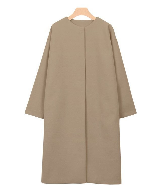 【ピエロ/Pierrot】の【アウトレットSALE!】ノーカラーコート インテリア・キッズ・メンズ・レディースファッション・服の通販 founy(ファニー) 　ファッション　Fashion　レディースファッション　Fashion for Women　アウター　Coat / Outerwear Collection　コート・ロングコート・ピーコート　Long Coats, Peacoats & More　レディースジャケット・軽アウター　Jackets　アウトレット　Outlet / Clearance　シンプル　Simple, Minimal　フロント　Front, Front Design　プチプライス・低価格　Affordable / Budget Price　メルトン　Melton, Heavy Wool　エレガント 上品　Elegant　キャメル|ID: prp329100001119687 ipo3291000000006589646