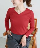 【ピエロ/Pierrot】のネックが選べるテレコリブカットソー 163cm / ピュアレッド / キーネック / M|ID: prp329100001119734 ipo3291000000036275395