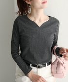 【ピエロ/Pierrot】のネックが選べるテレコリブカットソー 163cm / 杢チャコール / キーネック / M|ID: prp329100001119734 ipo3291000000036275396