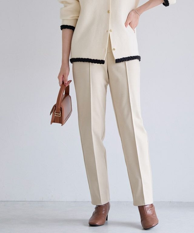 【ピエロ/Pierrot】のカット起毛ピンタックテーパードパンツ インテリア・キッズ・メンズ・レディースファッション・服の通販 founy(ファニー) 　ファッション　Fashion　レディースファッション　Fashion for Women　パンツ　Pants & Trousers　送料無料　Free Shipping　プチプライス・低価格　Affordable / Budget Price　167cm / アイボリー / M|ID: prp329100001119757 ipo3291000000034854532