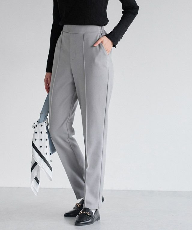 【ピエロ/Pierrot】のカット起毛ピンタックテーパードパンツ インテリア・キッズ・メンズ・レディースファッション・服の通販 founy(ファニー) 　ファッション　Fashion　レディースファッション　Fashion for Women　パンツ　Pants & Trousers　送料無料　Free Shipping　プチプライス・低価格　Affordable / Budget Price　166cm / グレー / M|ID: prp329100001119757 ipo3291000000034854540