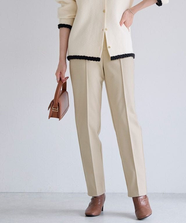 【ピエロ/Pierrot】のカット起毛ピンタックテーパードパンツ インテリア・キッズ・メンズ・レディースファッション・服の通販 founy(ファニー) 　ファッション　Fashion　レディースファッション　Fashion for Women　パンツ　Pants & Trousers　送料無料　Free Shipping　プチプライス・低価格　Affordable / Budget Price　167cm / アイボリー / M|ID: prp329100001119757 ipo3291000000035996438