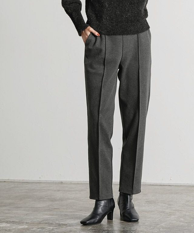 【ピエロ/Pierrot】のカット起毛ピンタックテーパードパンツ インテリア・キッズ・メンズ・レディースファッション・服の通販 founy(ファニー) 　ファッション　Fashion　レディースファッション　Fashion for Women　パンツ　Pants & Trousers　送料無料　Free Shipping　プチプライス・低価格　Affordable / Budget Price　167cm / 杢チャコール / M|ID: prp329100001119757 ipo3291000000035996446