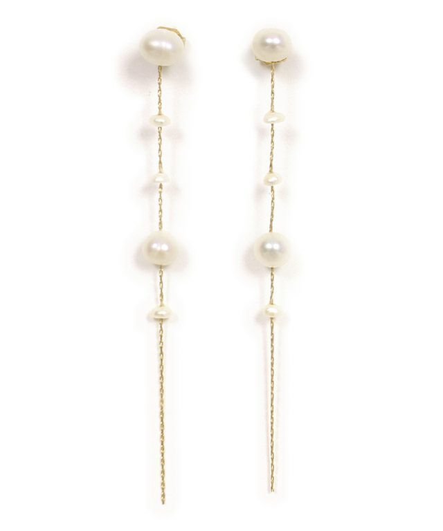 【ピエロ/Pierrot】のランダム淡水パールチェーンピアス[Pierrot] 人気、トレンドファッション・服の通販 founy(ファニー) 　ファッション　Fashion　レディースファッション　Fashion for Women　アクセサリー　Fashion Accessories　シンプル　Simple, Minimal　チェーン　Chain, Chain Strap　パール　Pearl, Pearl Accent　プチプライス・低価格　Affordable / Budget Price　ランダム　Random, Irregular　 other-1|ID: prp329100001119785 ipo3291000000024902129