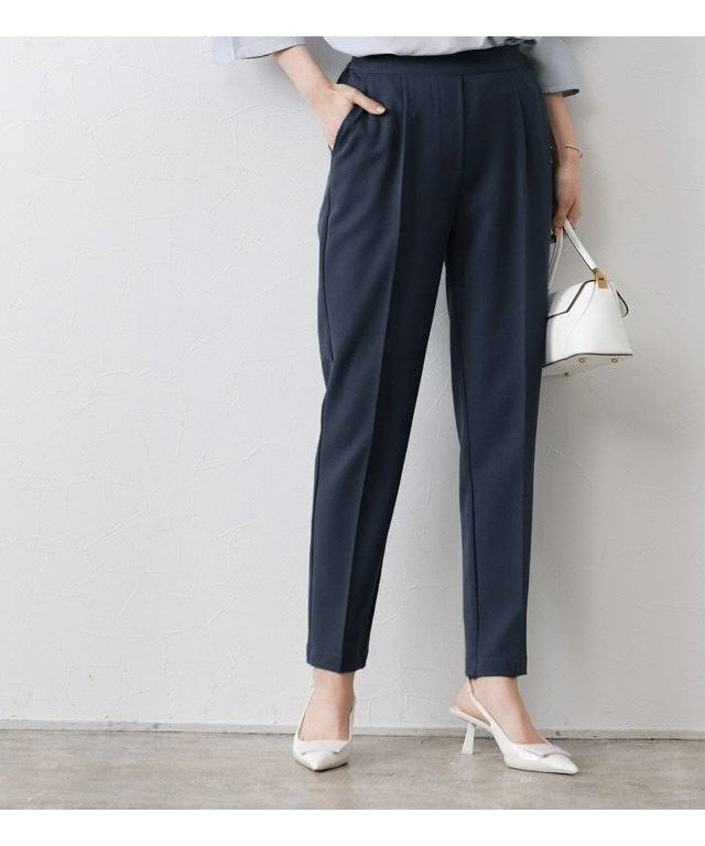 【ピエロ/Pierrot】の高見えすっきりテーパードパンツ 【12サイズ展開】 インテリア・キッズ・メンズ・レディースファッション・服の通販 founy(ファニー) 　ファッション　Fashion　レディースファッション　Fashion for Women　パンツ　Pants & Trousers　送料無料　Free Shipping　ジップ　Zip, Zipper　センター　Center, Center Line　フラット　Flat, Flat Shoes　プチプライス・低価格　Affordable / Budget Price　リアル　Real, Realistic　エレガント 上品　Elegant　167cm / ダークネイビー / TM|ID: prp329100001119830 ipo3291000000034911620