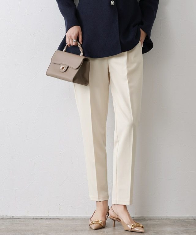 【ピエロ/Pierrot】の高見えすっきりテーパードパンツ 【12サイズ展開】 インテリア・キッズ・メンズ・レディースファッション・服の通販 founy(ファニー) 　ファッション　Fashion　レディースファッション　Fashion for Women　パンツ　Pants & Trousers　送料無料　Free Shipping　ジップ　Zip, Zipper　センター　Center, Center Line　フラット　Flat, Flat Shoes　プチプライス・低価格　Affordable / Budget Price　リアル　Real, Realistic　エレガント 上品　Elegant　167cm / アイボリー / TM|ID: prp329100001119830 ipo3291000000034911623