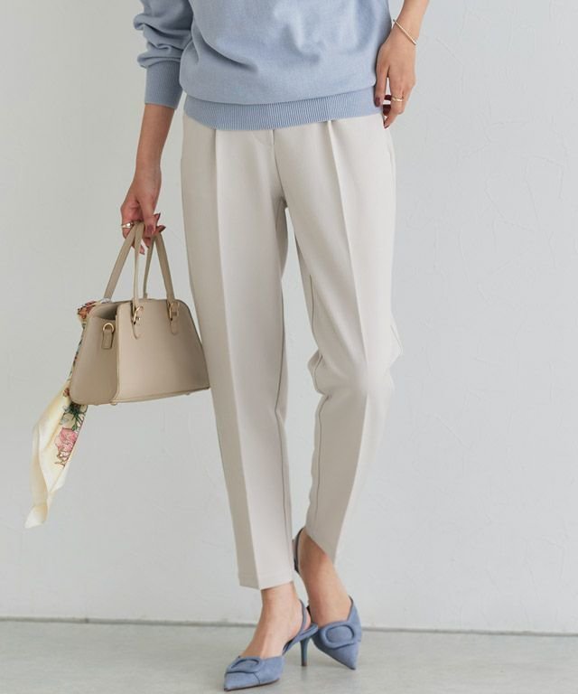 【ピエロ/Pierrot】の高見えすっきりテーパードパンツ 【12サイズ展開】 インテリア・キッズ・メンズ・レディースファッション・服の通販 founy(ファニー) 　ファッション　Fashion　レディースファッション　Fashion for Women　パンツ　Pants & Trousers　送料無料　Free Shipping　ジップ　Zip, Zipper　センター　Center, Center Line　フラット　Flat, Flat Shoes　プチプライス・低価格　Affordable / Budget Price　リアル　Real, Realistic　エレガント 上品　Elegant　162cm / ライトサンドベージュ / M|ID: prp329100001119830 ipo3291000000034911629