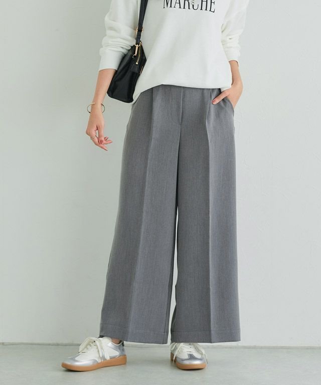 【ピエロ/Pierrot】の高見えワイドパンツ 【10サイズ展開】 インテリア・キッズ・メンズ・レディースファッション・服の通販 founy(ファニー) ファッション Fashion レディースファッション Fashion for Women パンツ Pants & Trousers 送料無料 Free Shipping ジップ Zip, Zipper センター Center, Center Line フラット Flat, Flat Shoes プチプライス・低価格 Affordable / Budget Price リアル Real, Realistic ワイド Wide, Wide Fit エレガント 上品 Elegant 162cm / グレージュ / M|ID: prp329100001119868 ipo3291000000033950344