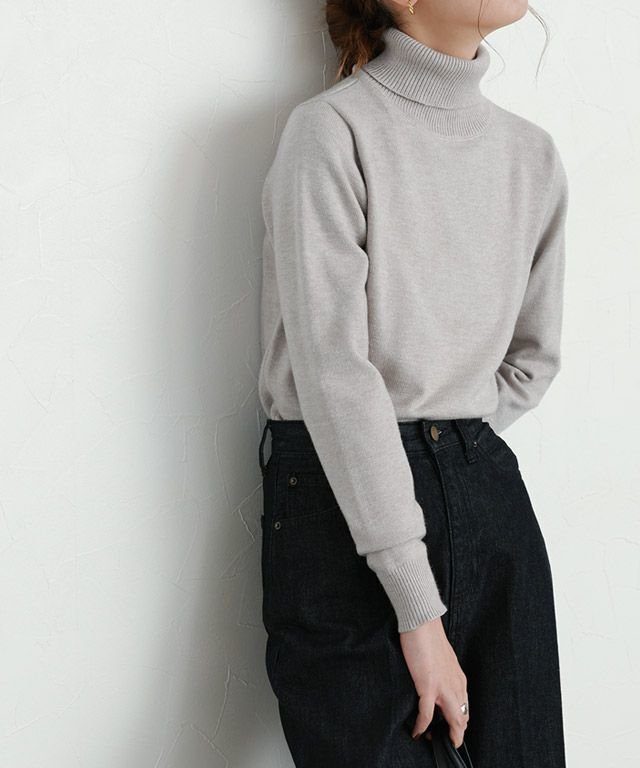 【ピエロ/Pierrot】のプレミアムカシミヤタッチタートルニット インテリア・キッズ・メンズ・レディースファッション・服の通販 founy(ファニー) 　ファッション　Fashion　レディースファッション　Fashion for Women　トップス・カットソー　Cut & Sew Tops　ニット　Knit Tops & Sweaters　送料無料　Free Shipping　シンプル　Simple, Minimal　タートルネック　Turtleneck, High Neck　フィット　Fit, Slim Fit　プチプライス・低価格　Affordable / Budget Price　ルーズ　Loose, Oversized　163cm / オートミール / M|ID: prp329100001119968 ipo3291000000033940008