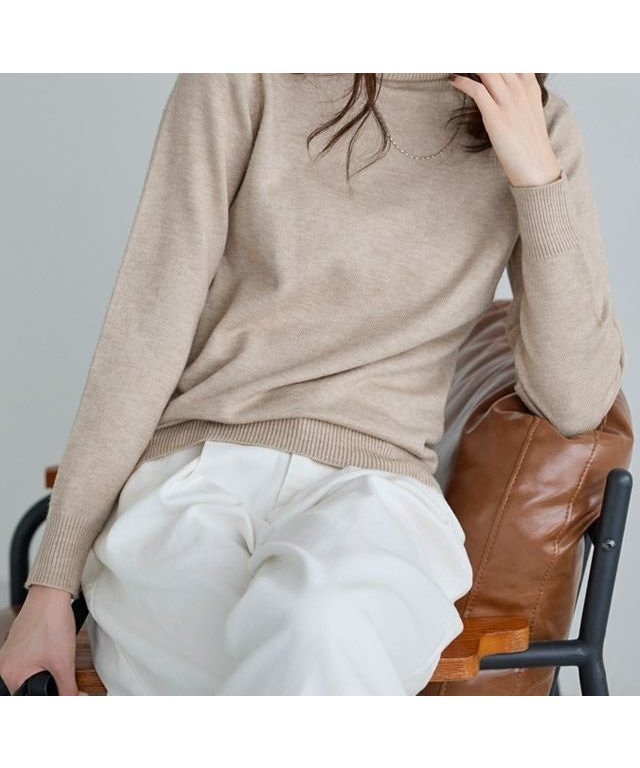 【ピエロ/Pierrot】のプレミアムカシミヤタッチタートルニット インテリア・キッズ・メンズ・レディースファッション・服の通販 founy(ファニー) 　ファッション　Fashion　レディースファッション　Fashion for Women　トップス・カットソー　Cut & Sew Tops　ニット　Knit Tops & Sweaters　送料無料　Free Shipping　シンプル　Simple, Minimal　タートルネック　Turtleneck, High Neck　フィット　Fit, Slim Fit　プチプライス・低価格　Affordable / Budget Price　ルーズ　Loose, Oversized　167cm / 杢ベージュ / M|ID: prp329100001119968 ipo3291000000034630352