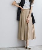 【ピエロ/Pierrot】の裏地付きシフォンフレアスカート グレージュ|ID: prp329100001313160 ipo3291000000036275243