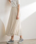 【ピエロ/Pierrot】の裏地付きシフォンフレアスカート ドット/アイボリー|ID: prp329100001313160 ipo3291000000036275245