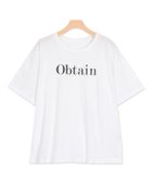 【ピエロ/Pierrot】のObtainロゴTシャツ オフホワイト×チャコール|ID:prp329100001329041