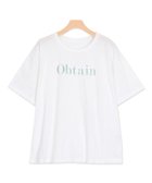 【ピエロ/Pierrot】のObtainロゴTシャツ オフホワイト×ミントブルー|ID:prp329100001329041