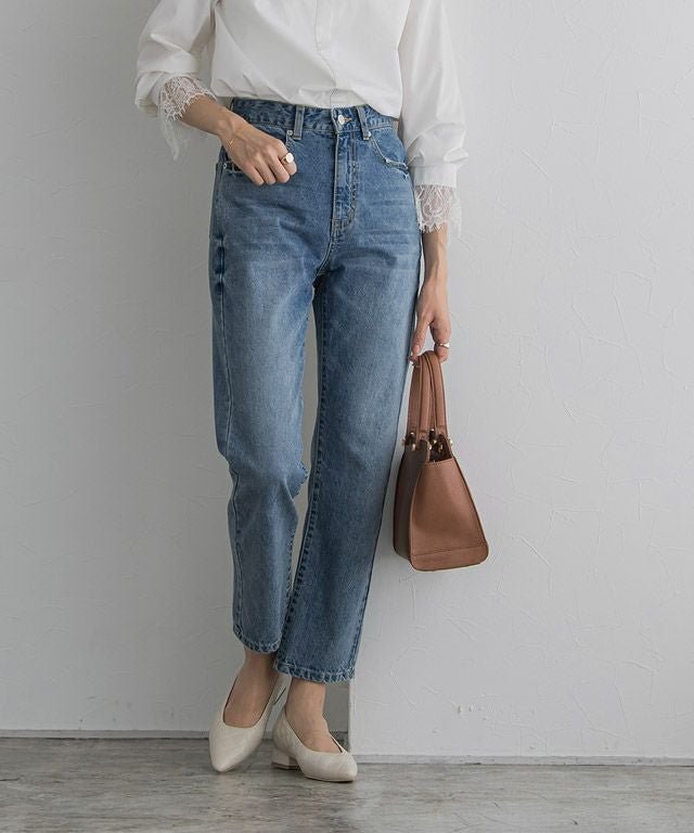 【ピエロ/Pierrot】の選べる2type ハイウエストストレートデニム 人気、トレンドファッション・服の通販 founy(ファニー) 　ファッション　Fashion　レディースファッション　Fashion for Women　パンツ　Pants & Trousers　シンプル　Simple, Minimal　ストレート　Straight, Straight Cut　ダメージ　Distressed, Destroyed　デニム　Denim, Jeans Material　プチプライス・低価格　Affordable / Budget Price　ポケット　Pocket, Pocket Detail　 other-1|ID: prp329100001354980 ipo3291000000035996638