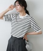 【ピエロ/Pierrot】のシルクタッチウォッシャブル半袖ニット 人気、トレンドファッション・服の通販 founy(ファニー) ファッション Fashion レディースファッション Fashion for Women トップス・カットソー Cut & Sew Tops ニット Knit Tops & Sweaters ウォッシャブル Machine Washable シルク Silk, 100% Silk シンプル Simple, Minimal プチプライス・低価格 Affordable / Budget Price エレガント 上品 Elegant 半袖 Short Sleeve, Half Sleeve 吸水 Absorbent, Quick-Dry thumbnail 167cm / オフホワイト×ブラック / M|ID: prp329100001354982 ipo3291000000036274675