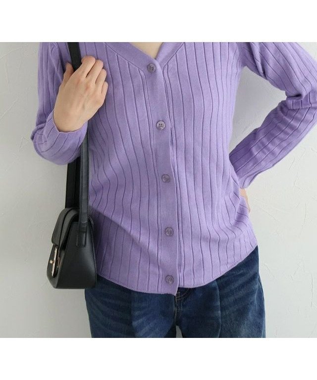 【ピエロ/Pierrot】の【アウトレットSALE!】シルクタッチウォッシャブルリブカーディガン インテリア・キッズ・メンズ・レディースファッション・服の通販 founy(ファニー) 　ファッション　Fashion　レディースファッション　Fashion for Women　トップス・カットソー　Cut & Sew Tops　カーディガン・羽織り　Layered Style Cardigans　アウトレット　Outlet / Clearance　おすすめ　Recommended / Our Picks　アンサンブル　Ensemble Set　カーディガン　Cardigan, Knitwear　シルク　Silk, 100% Silk　プチプライス・低価格　Affordable / Budget Price　163cm / ラベンダーブルー / M|ID: prp329100001354983 ipo3291000000034725820