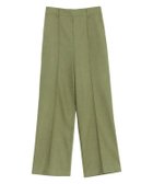 【ピエロ/Pierrot】の【アウトレットSALE!】麻混ピンタックボックスパンツ ライトカーキ|ID: prp329100001551883 ipo3291000000035996752