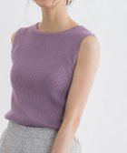 【ピエロ/Pierrot】の【アウトレットSALE!】ウォッシャブルノースリーブリブニット 163cm / ライトパープル / M|ID: prp329100001688552 ipo3291000000032127036