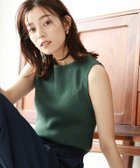 【ピエロ/Pierrot】の【アウトレットSALE!】ウォッシャブルノースリーブリブニット 167cm / アッシュグリーン / M|ID: prp329100001688552 ipo3291000000032127037