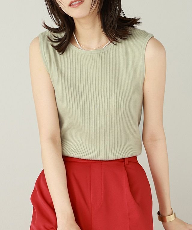 【ピエロ/Pierrot】の【アウトレットSALE!】ウォッシャブルノースリーブリブニット インテリア・キッズ・メンズ・レディースファッション・服の通販 founy(ファニー) 　ファッション　Fashion　レディースファッション　Fashion for Women　トップス・カットソー　Cut & Sew Tops　ニット　Knit Tops & Sweaters　キャミソール&ノースリーブ　Camisoles & Sleeveless Tops　アウトレット　Outlet / Clearance　インナー　Innerwear　シンプル　Simple, Minimal　ジャケット　Jacket, Outerwear　フィット　Fit, Slim Fit　プチプライス・低価格　Affordable / Budget Price　ボトム　Bottoms, Lower Wear　リラックス　Relax, Relaxed Fit　エレガント 上品　Elegant　ウォッシャブルノースリーブリブニット|ID: prp329100001688552 ipo3291000000036069837