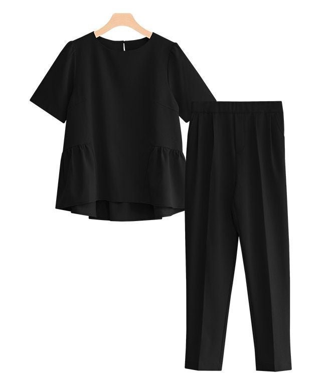 【ピエロ/Pierrot】のフレア切り替え半袖セットアップ インテリア・キッズ・メンズ・レディースファッション・服の通販 founy(ファニー) https://founy.com/ ファッション Fashion レディースファッション Fashion for Women トップス・カットソー Cut & Sew Tops スーツ Business Suits & Workwear スーツセット・2点セット・レディーススーツ Suit Sets / 2-Piece Suits / Office Suit Sets シンプル Simple, Minimal スーツ Suit, Formalwear セットアップ Set-Up, Coordinated Outfit フェミニン Feminine, Girly フリル Frill, Ruffle フレア Flare, Flared プチプライス・低価格 Affordable / Budget Price 半袖 Short Sleeve, Half Sleeve |ID: prp329100001718499 ipo3291000000036274772