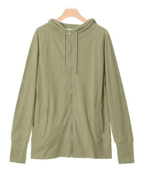 【ピエロ/Pierrot】の【アウトレットSALE!】2typeから選べるUVカットスラブパーカー インテリア・キッズ・メンズ・レディースファッション・服の通販 founy(ファニー) 　ファッション　Fashion　レディースファッション　Fashion for Women　トップス・カットソー　Cut & Sew Tops　レディースパーカー・カジュアルフーディー　Casual Hoodies & Sweatshirts　アウトレット　Outlet / Clearance　おすすめ　Recommended / Our Picks　プチプライス・低価格　Affordable / Budget Price　夏　Summer　春　Spring　秋　Autumn　軽量　Lightweight, Ultra Light　ライトカーキ|ID: prp329100001777203 ipo3291000000033729477