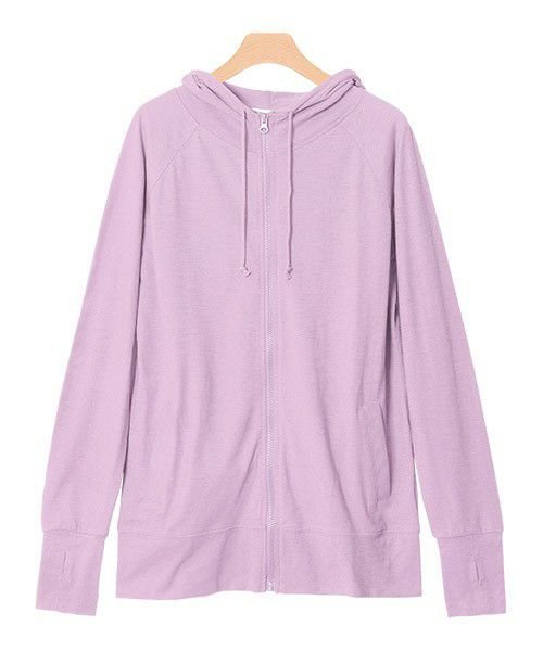 【ピエロ/Pierrot】の【アウトレットSALE!】2typeから選べるUVカットスラブパーカー インテリア・キッズ・メンズ・レディースファッション・服の通販 founy(ファニー) 　ファッション　Fashion　レディースファッション　Fashion for Women　トップス・カットソー　Cut & Sew Tops　レディースパーカー・カジュアルフーディー　Casual Hoodies & Sweatshirts　アウトレット　Outlet / Clearance　おすすめ　Recommended / Our Picks　プチプライス・低価格　Affordable / Budget Price　夏　Summer　春　Spring　秋　Autumn　軽量　Lightweight, Ultra Light　ラベンダー|ID: prp329100001777203 ipo3291000000033729478