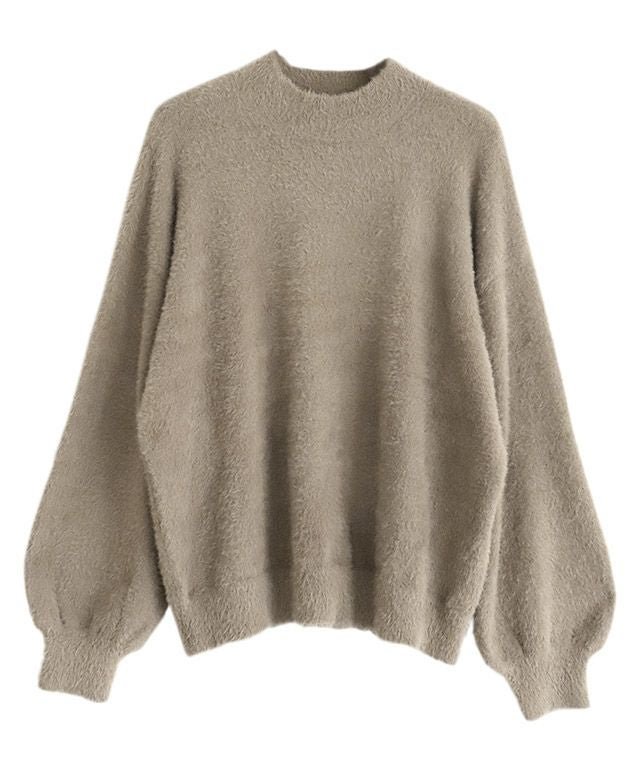 【ピエロ/Pierrot】のシャギーハイネックバルーン袖ニット インテリア・キッズ・メンズ・レディースファッション・服の通販 founy(ファニー) 　ファッション　Fashion　レディースファッション　Fashion for Women　トップス・カットソー　Cut & Sew Tops　ニット　Knit Tops & Sweaters　ハイネック　High Neck, Mock Neck　バルーン　Balloon, Balloon Silhouette　プチプライス・低価格　Affordable / Budget Price　エレガント 上品　Elegant　モカ|ID: prp329100001831706 ipo3291000000036069905