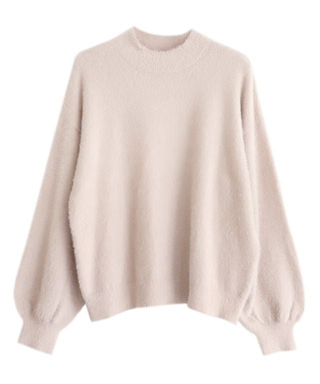 【ピエロ/Pierrot】のシャギーハイネックバルーン袖ニット インテリア・キッズ・メンズ・レディースファッション・服の通販 founy(ファニー) 　ファッション　Fashion　レディースファッション　Fashion for Women　トップス・カットソー　Cut & Sew Tops　ニット　Knit Tops & Sweaters　ハイネック　High Neck, Mock Neck　バルーン　Balloon, Balloon Silhouette　プチプライス・低価格　Affordable / Budget Price　エレガント 上品　Elegant　パウダーピンク|ID: prp329100001831706 ipo3291000000036069907