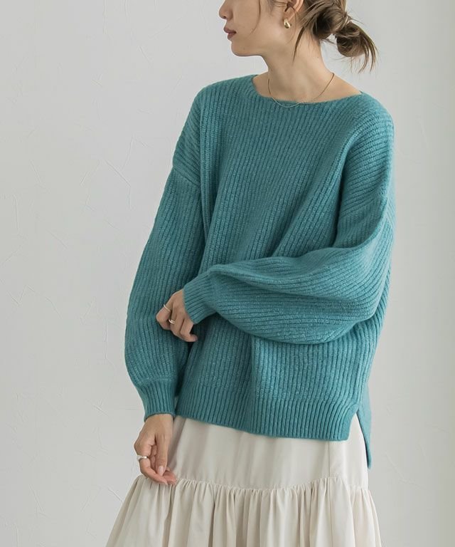 【ピエロ/Pierrot】の選べるふんわりウォッシャブルボリューム袖ニット インテリア・キッズ・メンズ・レディースファッション・服の通販 founy(ファニー)  ファッション Fashion レディースファッション Fashion for Women トップス・カットソー Cut & Sew Tops ニット Knit Tops & Sweaters プチプライス・低価格 Affordable / Budget Price ルーズ Loose, Oversized 165cm / 杢ブルーグリーン / ボートネック / M|ID: prp329100001831732 ipo3291000000034378566