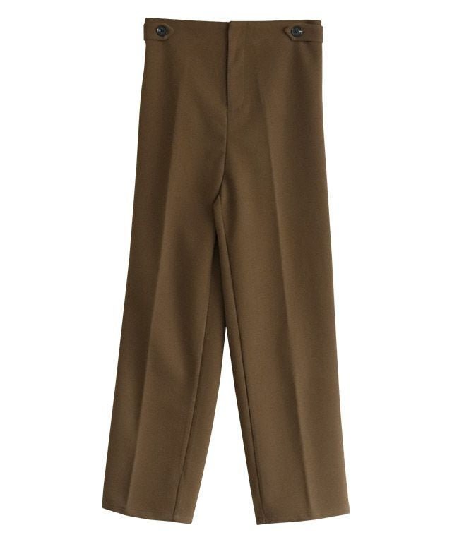 【ピエロ/Pierrot】のウールタッチサイドボタンパンツ インテリア・キッズ・メンズ・レディースファッション・服の通販 founy(ファニー) 　ファッション　Fashion　レディースファッション　Fashion for Women　パンツ　Pants & Trousers　シンプル　Simple, Minimal　センター　Center, Center Line　プチプライス・低価格　Affordable / Budget Price　エレガント 上品　Elegant　キャメルブラウン|ID: prp329100001999178 ipo3291000000035996963