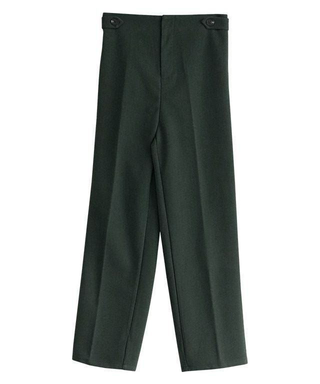 【ピエロ/Pierrot】のウールタッチサイドボタンパンツ インテリア・キッズ・メンズ・レディースファッション・服の通販 founy(ファニー) 　ファッション　Fashion　レディースファッション　Fashion for Women　パンツ　Pants & Trousers　シンプル　Simple, Minimal　センター　Center, Center Line　プチプライス・低価格　Affordable / Budget Price　エレガント 上品　Elegant　ディープグリーン|ID: prp329100001999178 ipo3291000000035996965