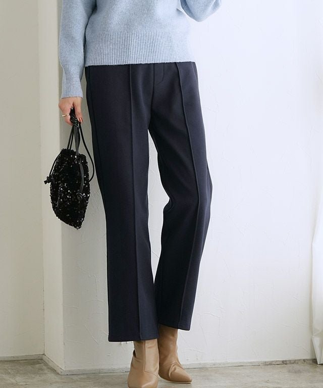 【ピエロ/Pierrot】のカット起毛ピンタックボックスパンツ インテリア・キッズ・メンズ・レディースファッション・服の通販 founy(ファニー) 　ファッション　Fashion　レディースファッション　Fashion for Women　パンツ　Pants & Trousers　プチプライス・低価格　Affordable / Budget Price　ボックス　Boxy, Box Shape　ダークネイビー|ID: prp329100002060897 ipo3291000000035997048