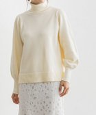 【ピエロ/Pierrot】のもっちりカシミヤタッチボリュームスリーブタートルニット アイボリー|ID: prp329100002074047 ipo3291000000031216332