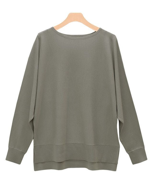 【ピエロ/Pierrot】のRASW ウール混ドルマンニット インテリア・キッズ・メンズ・レディースファッション・服の通販 founy(ファニー) 　ファッション　Fashion　レディースファッション　Fashion for Women　トップス・カットソー　Cut & Sew Tops　ニット　Knit Tops & Sweaters　シンプル　Simple, Minimal　スリット　Slit, Slit Detail　フィット　Fit, Slim Fit　フロント　Front, Front Design　プチプライス・低価格　Affordable / Budget Price　エレガント 上品　Elegant　モカグレー|ID: prp329100002089022 ipo3291000000036070479