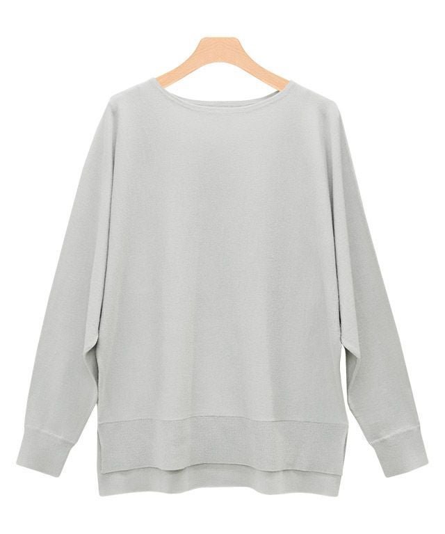 【ピエロ/Pierrot】のRASW ウール混ドルマンニット インテリア・キッズ・メンズ・レディースファッション・服の通販 founy(ファニー) 　ファッション　Fashion　レディースファッション　Fashion for Women　トップス・カットソー　Cut & Sew Tops　ニット　Knit Tops & Sweaters　シンプル　Simple, Minimal　スリット　Slit, Slit Detail　フィット　Fit, Slim Fit　フロント　Front, Front Design　プチプライス・低価格　Affordable / Budget Price　エレガント 上品　Elegant　シルバーグレー|ID: prp329100002089022 ipo3291000000036070481