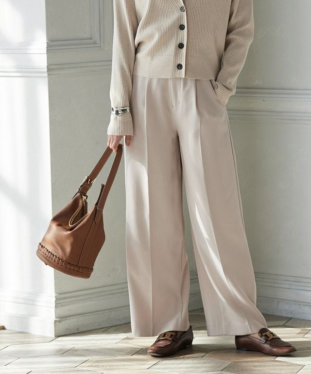 【ピエロ/Pierrot】のRASW ウエストタックボックスパンツ インテリア・キッズ・メンズ・レディースファッション・服の通販 founy(ファニー) 　ファッション　Fashion　レディースファッション　Fashion for Women　パンツ　Pants & Trousers　ストレート　Straight, Straight Cut　センター　Center, Center Line　プチプライス・低価格　Affordable / Budget Price　マニッシュ　Mannish, Boyish　エレガント 上品　Elegant　アイボリー|ID: prp329100002133816 ipo3291000000035997162