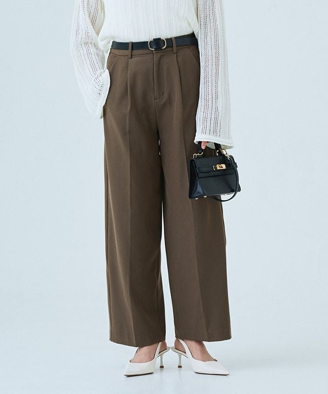 【ピエロ/Pierrot】のRASW ウエストタックボックスパンツ インテリア・キッズ・メンズ・レディースファッション・服の通販 founy(ファニー) 　ファッション　Fashion　レディースファッション　Fashion for Women　パンツ　Pants & Trousers　ストレート　Straight, Straight Cut　センター　Center, Center Line　プチプライス・低価格　Affordable / Budget Price　マニッシュ　Mannish, Boyish　エレガント 上品　Elegant　モカ|ID: prp329100002133816 ipo3291000000035997164