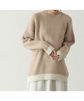 【ピエロ/Pierrot】 バイカラーニットプルオーバー人気、トレンドファッション・服の通販 founy(ファニー) ファッション Fashion レディースファッション WOMEN トップス・カットソー Tops/Tshirt ニット Knit Tops プルオーバー Pullover プチプライス・低価格 Affordable |ID:prp329100002139326