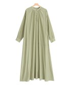 【ピエロ/Pierrot】の【アウトレットSALE!】バンドカラーフレアシャツワンピース ダスティイエロー|ID: prp329100002156449 ipo3291000000036275151