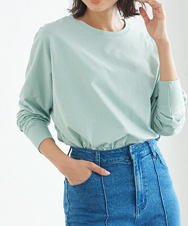 【ピエロ/Pierrot】の【アウトレットSALE!】ドルマンスリーブロングTシャツ インテリア・キッズ・メンズ・レディースファッション・服の通販 founy(ファニー) ファッション Fashion レディースファッション Fashion for Women トップス・カットソー Cut & Sew Tops シャツ・ブラウス・オフィスカジュアル Elegant Blouses & Button-Ups ロングTシャツ・Tシャツ Longline T-Shirts & Tees アウトレット Outlet / Clearance シンプル Simple, Minimal プチプライス・低価格 Affordable / Budget Price ロング Long, Long-Length ミント|ID: prp329100002236234 ipo3291000000034527114