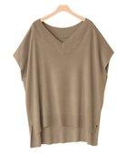 【ピエロ/Pierrot】のVネックルーズニットベスト モカ|ID: prp329100002257041 ipo3291000000036266005