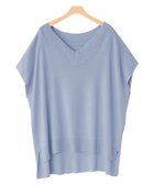 【ピエロ/Pierrot】のVネックルーズニットベスト ブルー|ID: prp329100002257041 ipo3291000000036266007